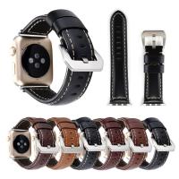 Leather Watch Band, stainless steel pin buckle, plated 