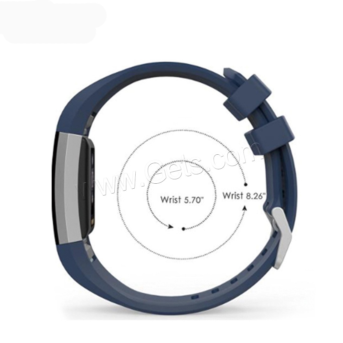 Plástico TPU Venda de reloj, con silicona, acero inoxidable hebilla, chapado, para Fitbit alta HR & longitud diferente para la opción, más colores para la opción, Vendido por Sarta