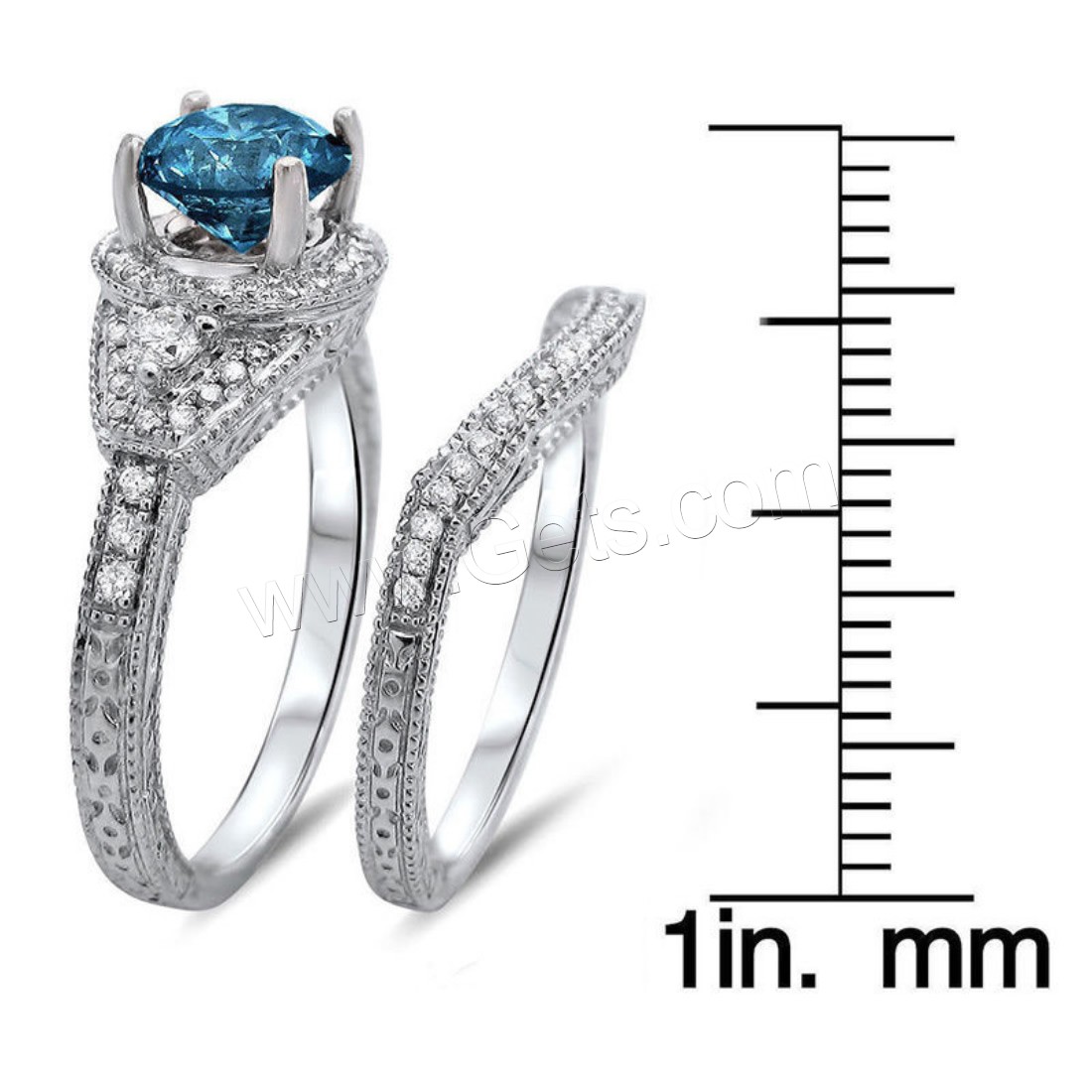 Латунь кольцо Установить, покрытый платиной, разный размер для выбора & Женский & с кубическим цирконием, 2ПК/указан, продается указан