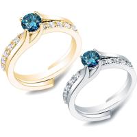 Circón cúbico anillo de dedo de latón, metal, chapado, diverso tamaño para la opción & para mujer & con circonia cúbica, más colores para la opción, Vendido por UD