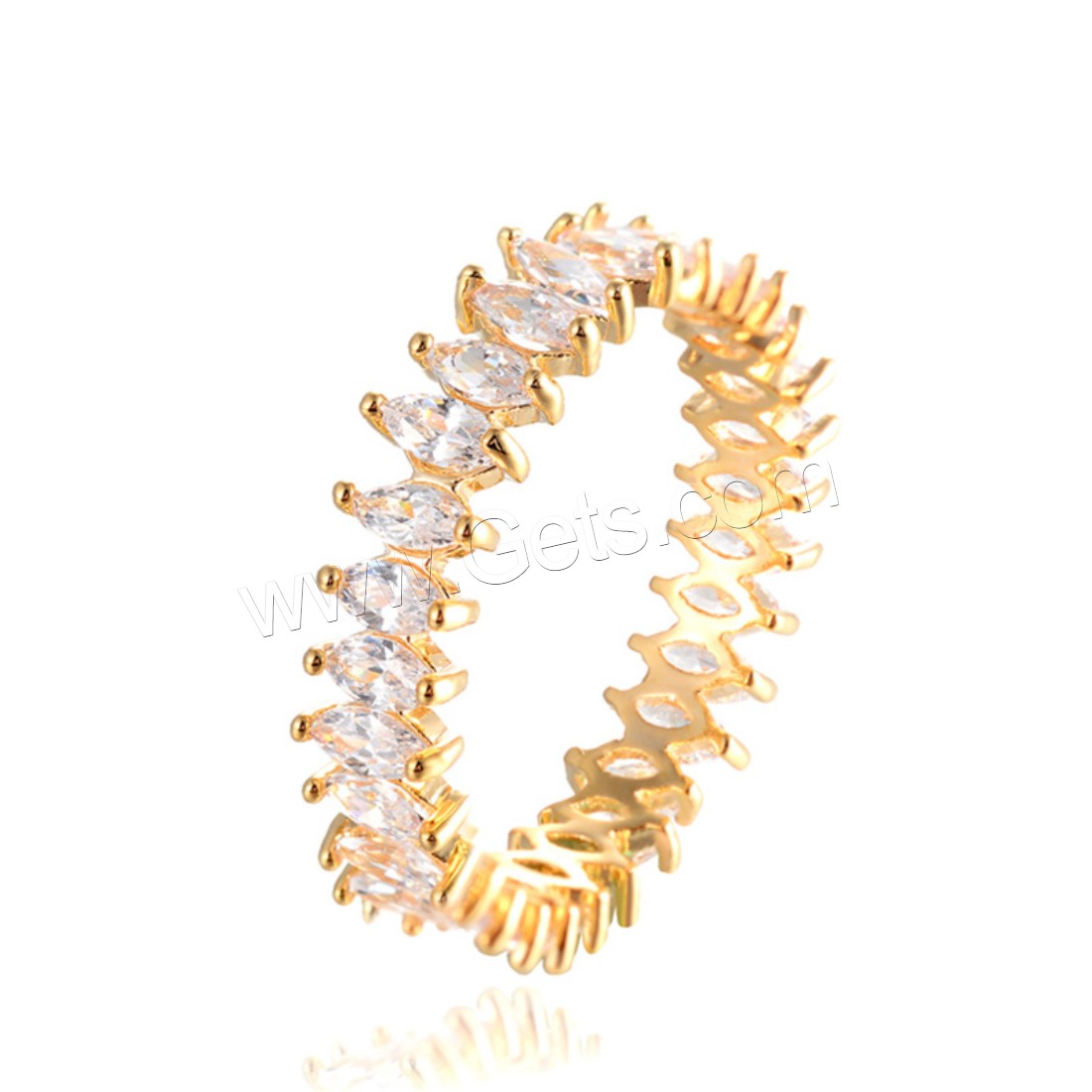 Circón cúbico anillo de dedo de latón, metal, chapado, ajustable & diverso tamaño para la opción & para mujer & con circonia cúbica, más colores para la opción, Vendido por UD