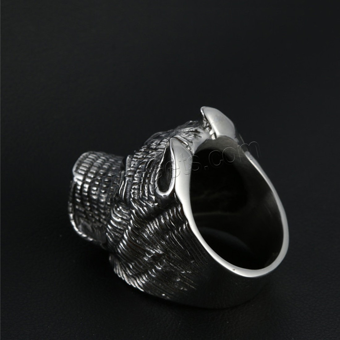 Titanium Steel Finger Ring, Dog, different size for choice & for man & blacken, 28mm, Sold By PC