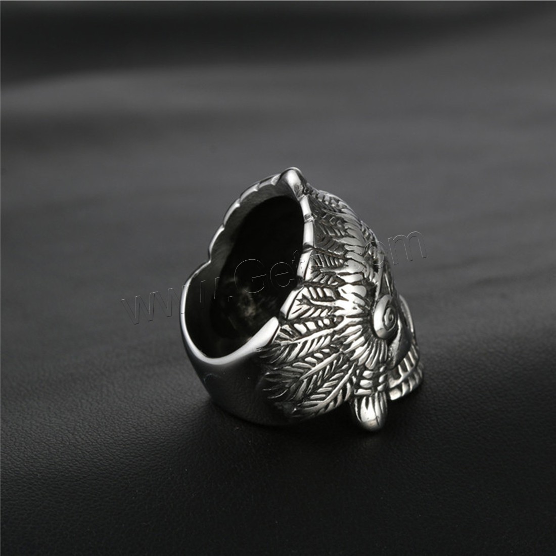 Partículas de acero anillo, Calavera, diverso tamaño para la opción & para hombre & ennegrezca, 34mm, Vendido por UD