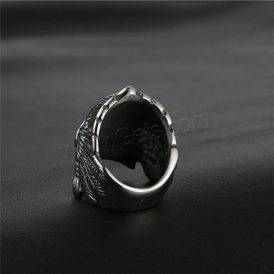 Partículas de acero anillo, Calavera, diverso tamaño para la opción & para hombre & ennegrezca, 34mm, Vendido por UD
