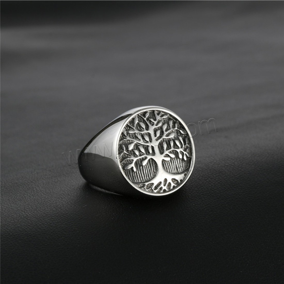 Partículas de acero anillo, Árbol de la vida, diverso tamaño para la opción & para hombre & ennegrezca, 13mm, Vendido por UD