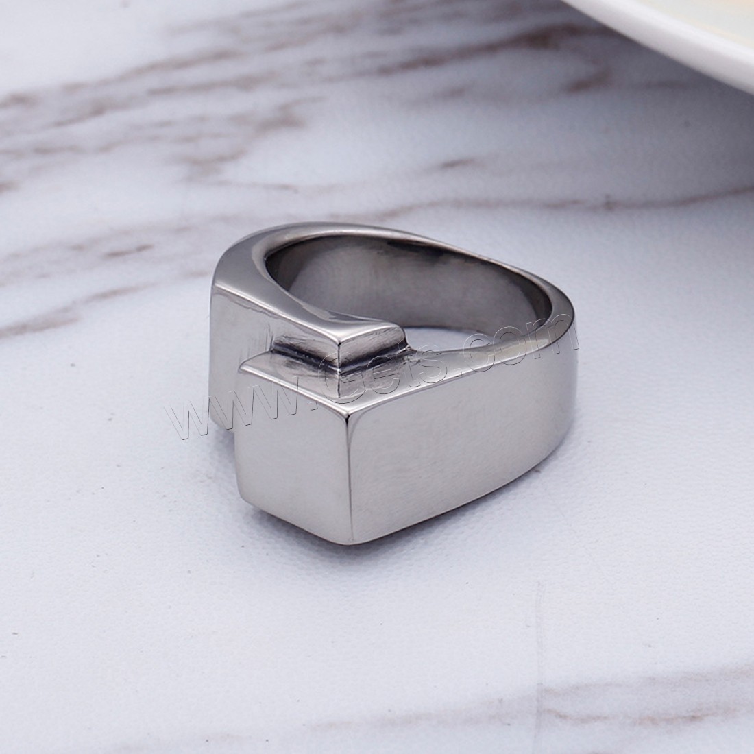 Titanium Steel Finger Ring, different size for choice & for man, original color, 6mm, Sold By PC