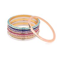 Rhinestone Zinc Alloy Bangle, plated & for woman & with rhinestone, Inner Approx 59mm 