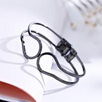 Fashion Zinc Alloy Bangle, plumbum black color plated, for woman, Inner Approx 48mm 