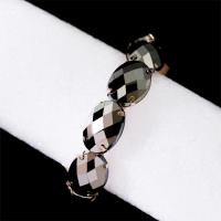 Zinc Alloy Crystal Bracelets, with Crystal, gold color plated, elastic & for woman & faceted Approx 7.8 Inch 