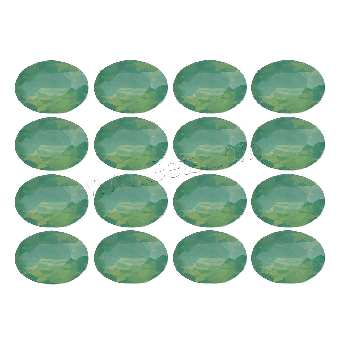 Faceted Resin Cabochon, Flat Oval, more colors for choice, 100PCs/Bag, Sold By Bag