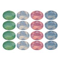 Faceted Resin Cabochon, Flat Oval 