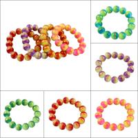 Glass Jewelry Beads Bracelets, Round, Unisex 14mm Approx 7.5 Inch 