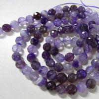 Natural Amethyst Beads, Round, February Birthstone & faceted, 8mm Inch 