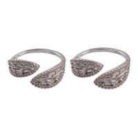 Anillo de dedo de aleación de Zinc, chapado en color de plata antigua, para mujer & con diamantes de imitación, libre de plomo & cadmio, 20x9x2mm, tamaño:6.5, Vendido por UD
