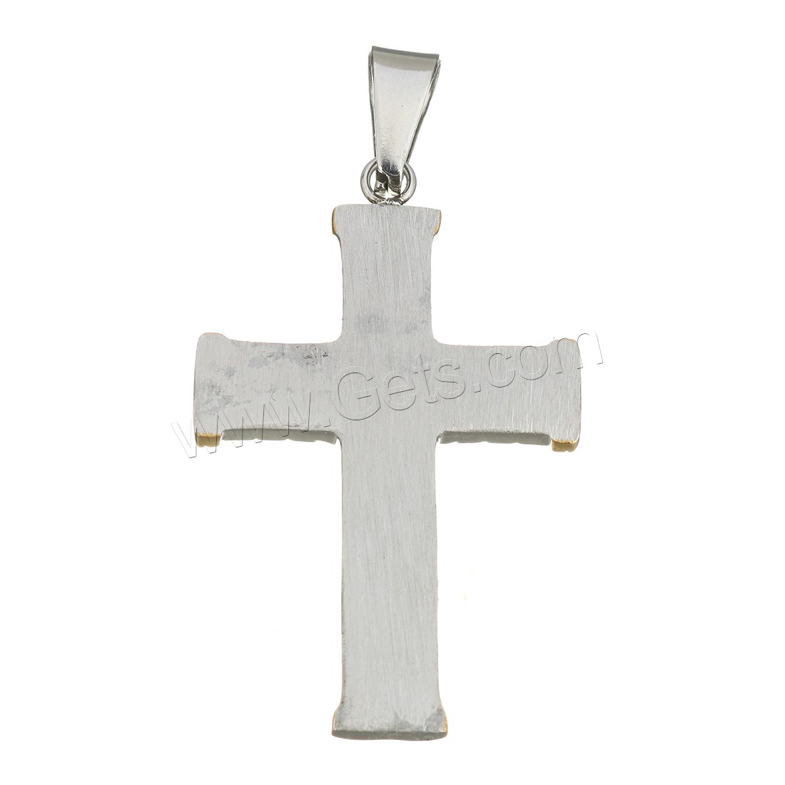 Stainless Steel Cross Pendants, plated, different size for choice & for woman, Hole:Approx 4.5x9mm, Sold By PC