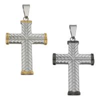 Stainless Steel Cross Pendants, plated & for woman Approx 