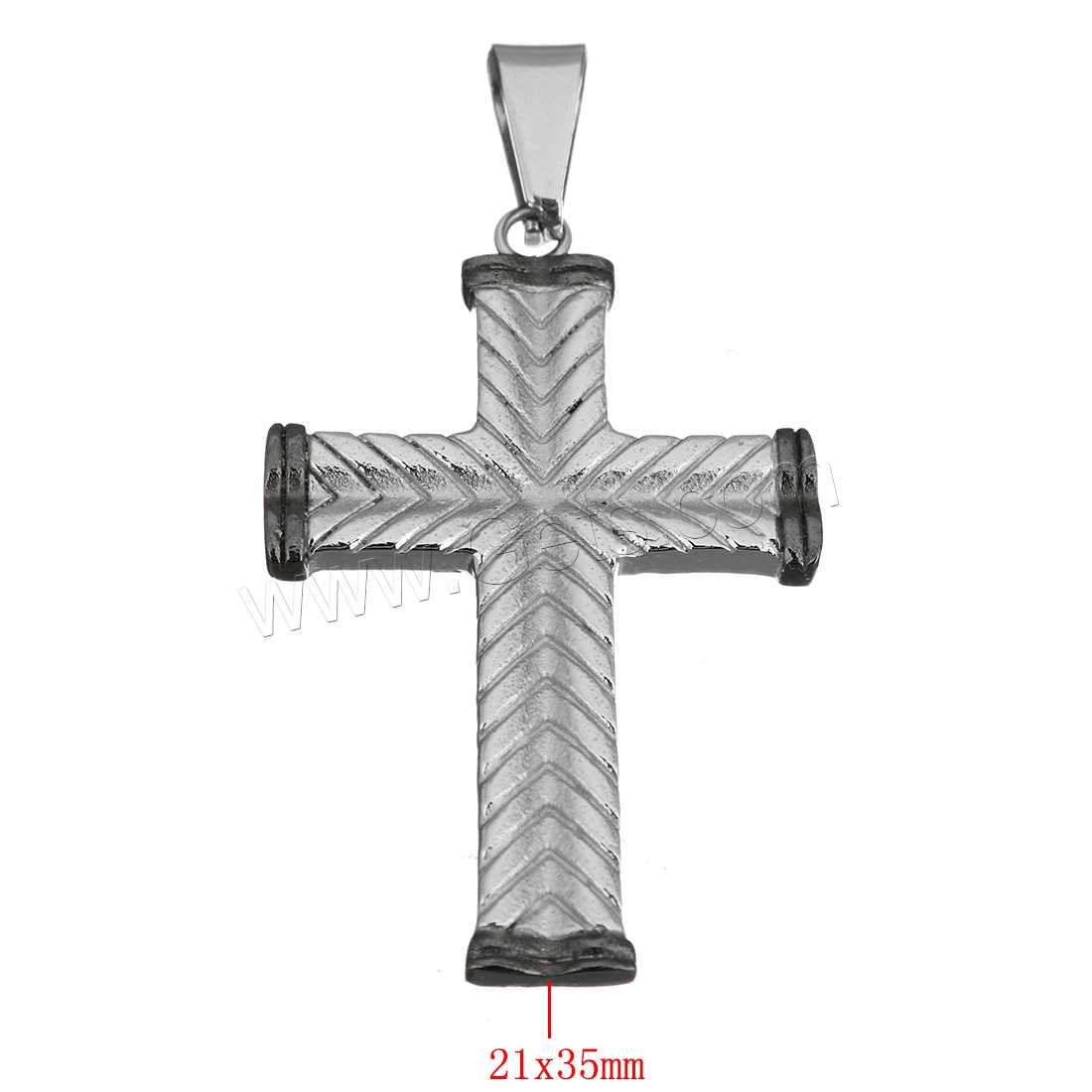 Stainless Steel Cross Pendants, plated, different size for choice & for woman, Hole:Approx 4.5x9mm, Sold By PC