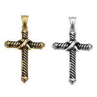 Stainless Steel Cross Pendants, plated, for woman & enamel Approx 