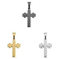 Stainless Steel Cross Pendants, plated, with star pattern & for woman Approx 