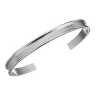Stainless Steel Cuff Bangle, for woman, original color, 6mm, Inner Approx 59mm 