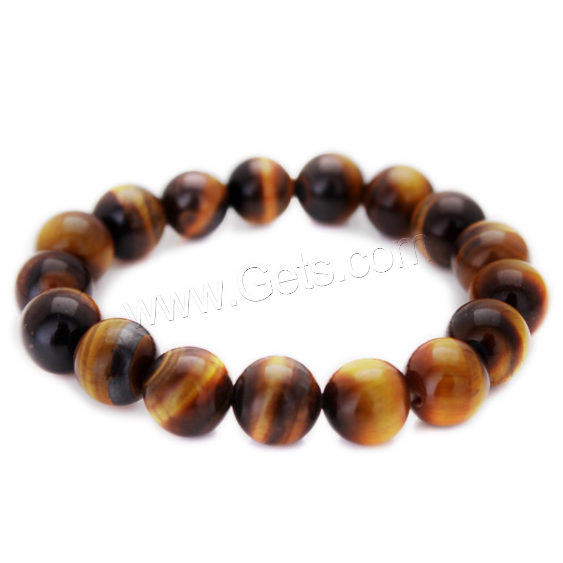 Tiger Eye Stone Bracelets, natural, Unisex & different size for choice, Sold By Strand