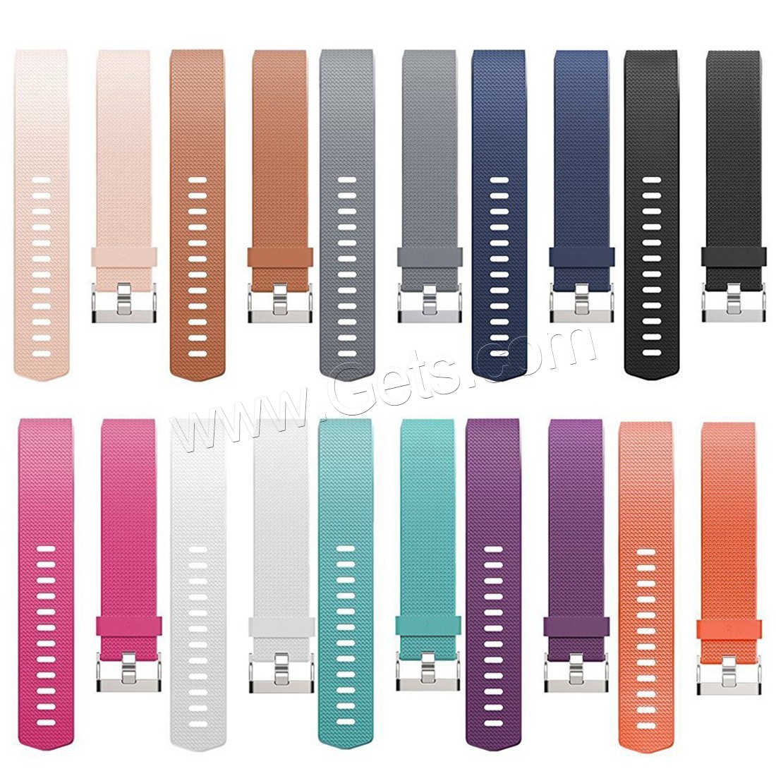 ステンレス鋼腕時計バンド, TPU プラスチック, Fitbit チャージ 2 & 異なるサイズの選択, ミックスカラー, 22mm, 売り手 パソコン