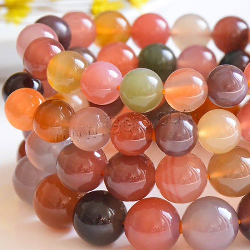 Agate Bracelets, Round, portable & Unisex & different size for choice, Length:Approx 7 Inch, Sold By Strand