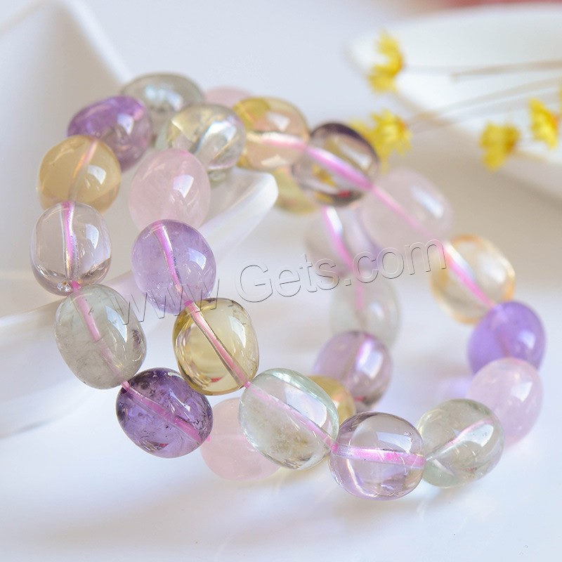 perles de citrine bracelet, Rond, Portable & unisexe & normes différentes pour le choix, Longueur:Environ 7 pouce, Vendu par brin