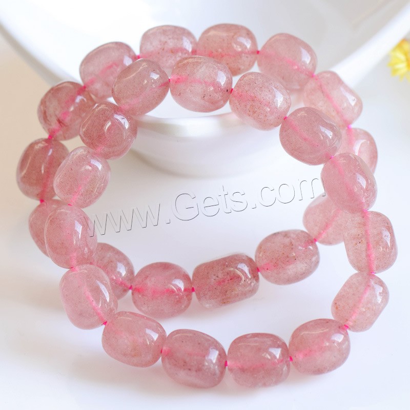 Strawberry Quartz Bracelet, Round, portable & different size for choice & for woman, Length:Approx 7 Inch, Sold By Strand