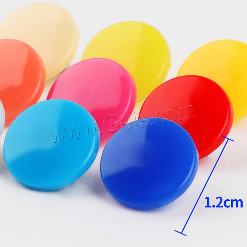 Resin Button Findings, Round, plated, different styles for choice, Random Color, Sold By Set
