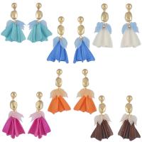 Zinc Alloy Drop Earring, with Acrylic, iron post pin, gold color plated, for woman 
