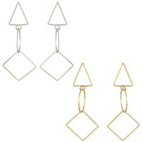 Zinc Alloy Drop Earring, iron post pin, Geometrical Pattern, plated, for woman 