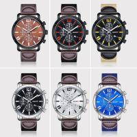 NARY® Watch Collection, PU Leather, with Glass & Stainless Steel & Zinc Alloy, Chinese movement, plated, Life water resistant & for man & luminated Approx 9 Inch 