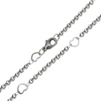 Stainless Steel Chain Necklace, oval chain & for woman, original color 3mm Approx 19 Inch 