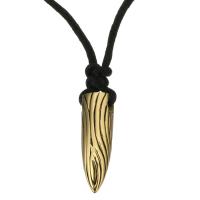 Collier en acier inoxydable Pull, avec corde en nylon, Plaqué de couleur d'or antique, pour femme 2mm Environ 24 pouce, Vendu par brin