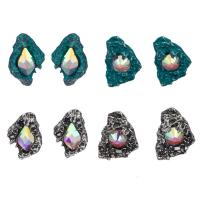 Zinc alliage strass Stud Earring, alliage de zinc, Placage, styles différents pour le choix & pour femme & avec strass Vendu par paire