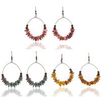 Zinc Alloy Drop Earring, with Shell, antique bronze color plated, for woman 