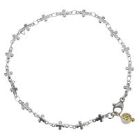 Stainless Steel Bracelet, with Resin, plated, charm bracelet & with cross pattern & for woman  Approx 9 Inch 