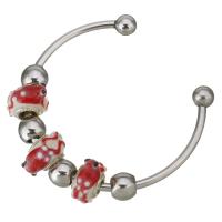 Stainless Steel Cuff Bangle, with Resin, for woman & enamel, original color 3mm, 8mm, Inner Approx 