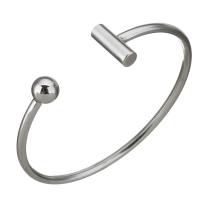 Stainless Steel Cuff Bangle, for woman, original color, 15mm, 8mm, 3mm, Inner Approx 