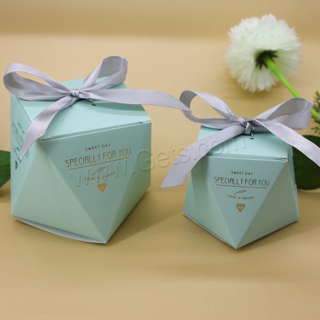 Wedding Candy Box, Paper, with Satin Ribbon, different size for choice & hollow, more colors for choice, Sold By PC