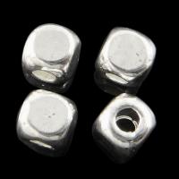 Zinc Alloy Jewelry Beads, Square, antique silver color plated, lead & cadmium free Approx 1.5mm, Approx 