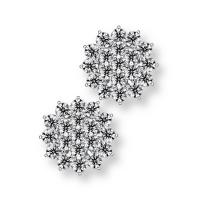 Brass Stud Earring, platinum plated, for woman & with cubic zirconia, nickel, lead & cadmium free 
