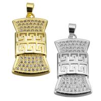 Cubic Zirconia Micro Pave Brass Pendant, plated, micro pave cubic zirconia Approx 