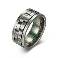 Stainless Steel Finger Ring, plated & for man, 9mm 