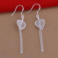 Brass Tassel Earring, real silver plated, for woman, lead & cadmium free 
