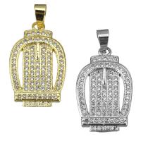 Cubic Zirconia Micro Pave Brass Pendant, plated, micro pave cubic zirconia Approx 3.5mm 