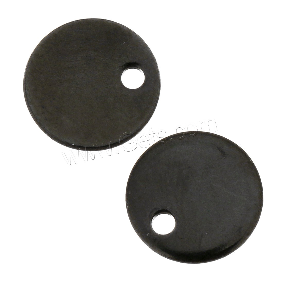 Stainless Steel Pendants, Flat Round, black ionic, different size for choice, Hole:Approx 1mm, Sold By PC