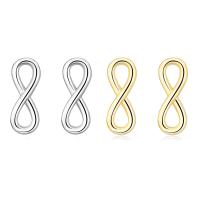 Sterling Silver Stud Earring, argent sterling 925, Infini, Placage, pour femme, plus de couleurs à choisir Vendu par paire