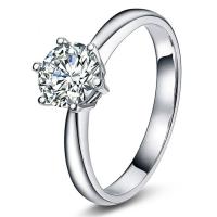 Cubic Zirconia Sterling Silver Finger Ring, 925 Sterling Silver, for woman & with cubic zirconia, US Ring .5 